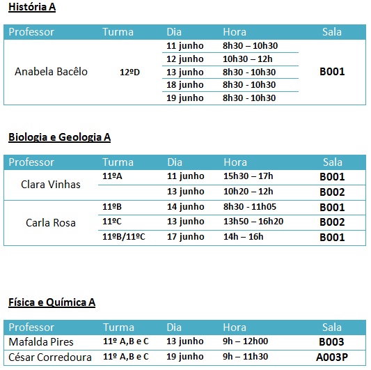 aulas preparacao exames calendario 2013 04