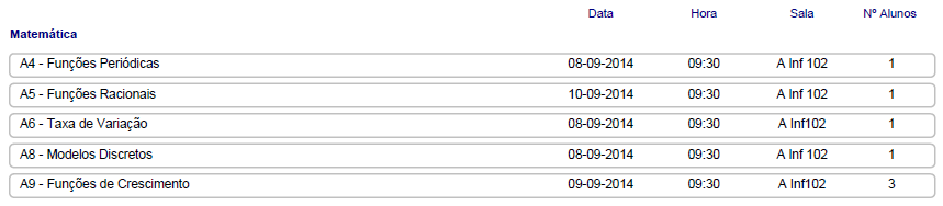 calendario exames setembro mat